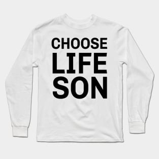 Rush - Choose Lifeson - Wham Style - Black Text Long Sleeve T-Shirt